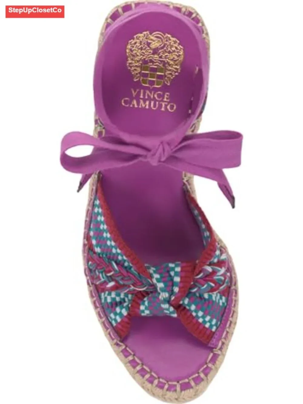 Woven Lace Up Wedge Sandals - Espadrille Platform Ankle Tie